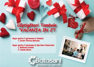 Read more about the article Castigatori tombola “Vacanta in 2”!
