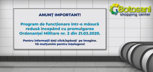 Read more about the article ANUNȚ IMPORTANT – Program funcționare redus!